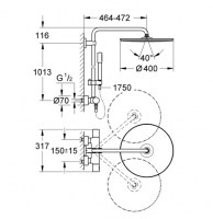 COLUMNA DUCHA TERMOSTATICA RAINSHOWER GROHE